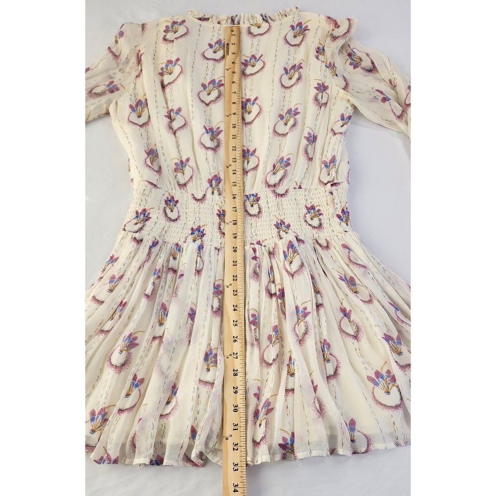 Free People Dress Womens Small White Floral Bohemian Wild Horses Dream Catcher - Picture 6 of 13